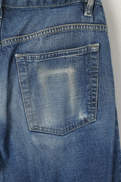 Diesel Industry Hommes 28 Jeans Pantalon Bleu Marine Denim Coton Classique Pantalon Droit