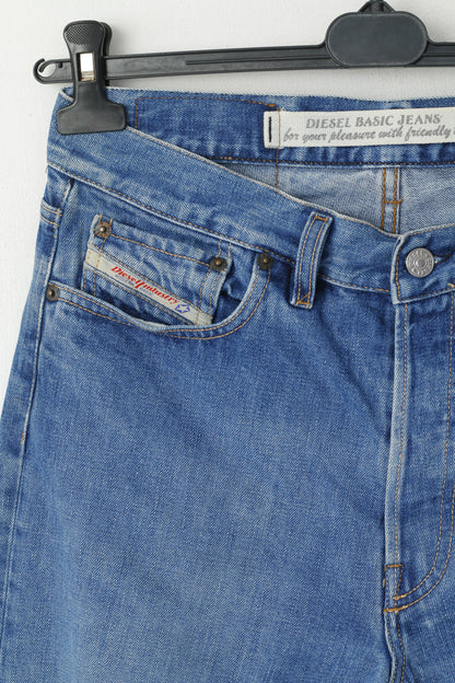 Diesel Pantalon Jeans 31 Bleu Coton Basic Droit Made in Italy Homme