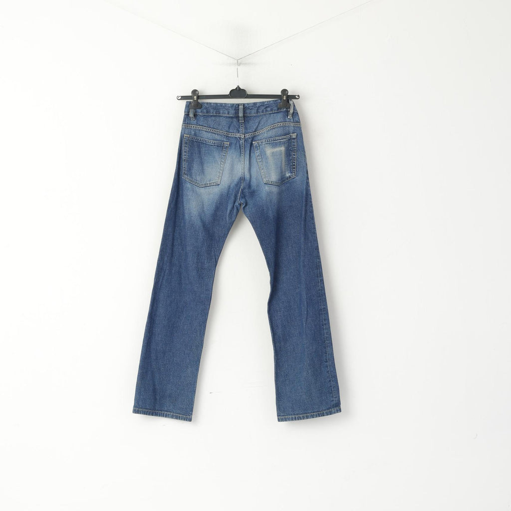 Diesel Industry Men 28 Jeans Trousers Navy Denim Cotton Classic Straight Leg Pants