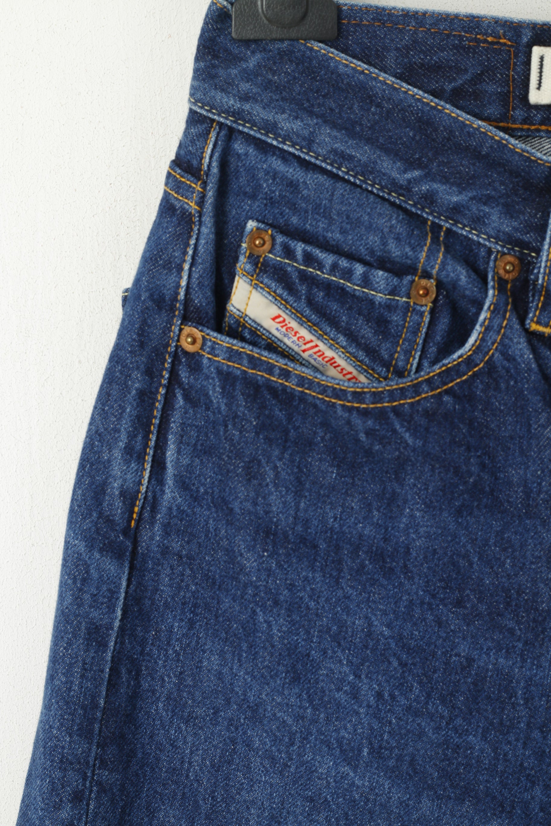 Diesel Industry Homme 30 Jeans Pantalon Marine Basic Denim Coton fabriqué en Italie Pantalon