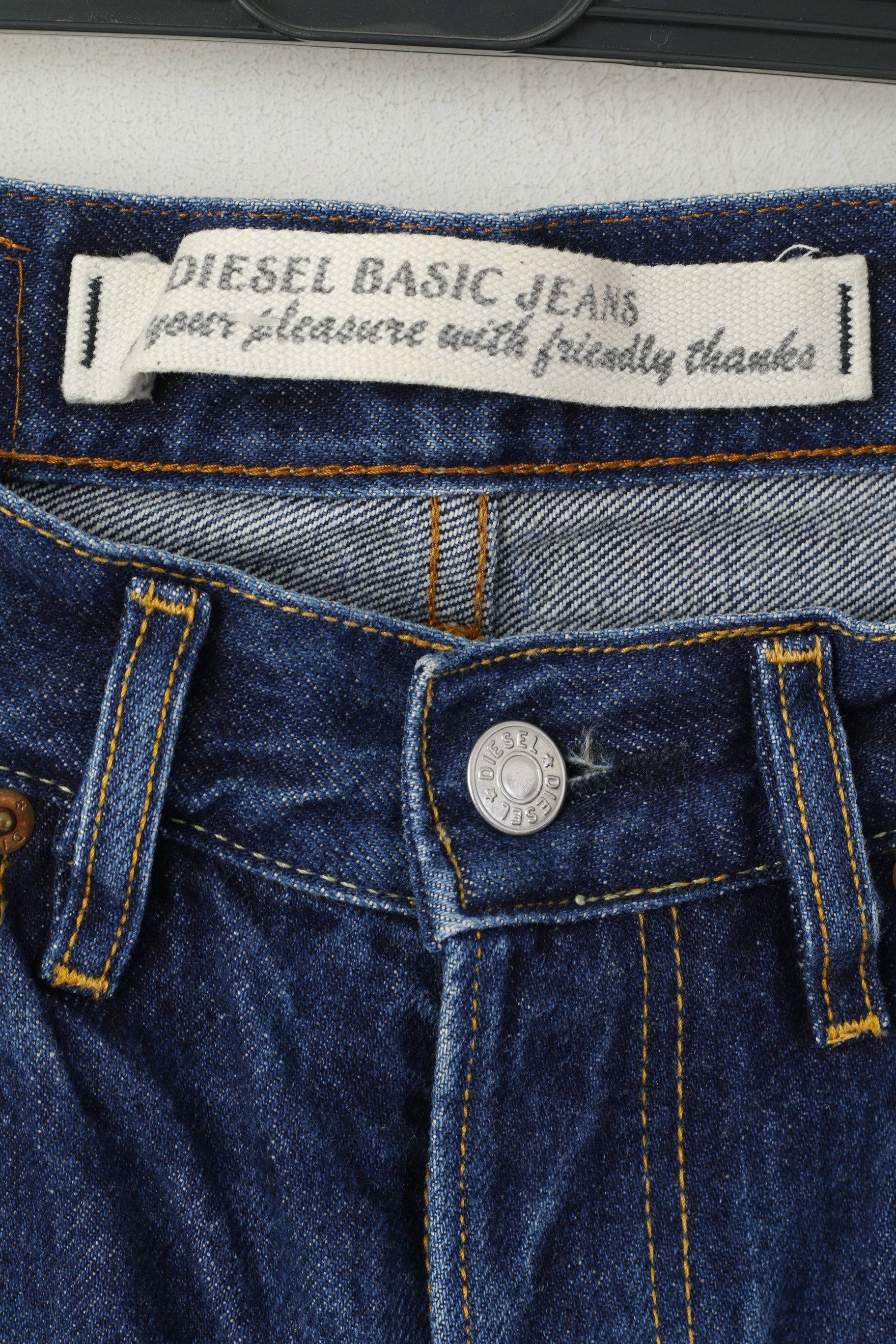 Diesel Industry Homme 30 Jeans Pantalon Marine Basic Denim Coton fabriqué en Italie Pantalon