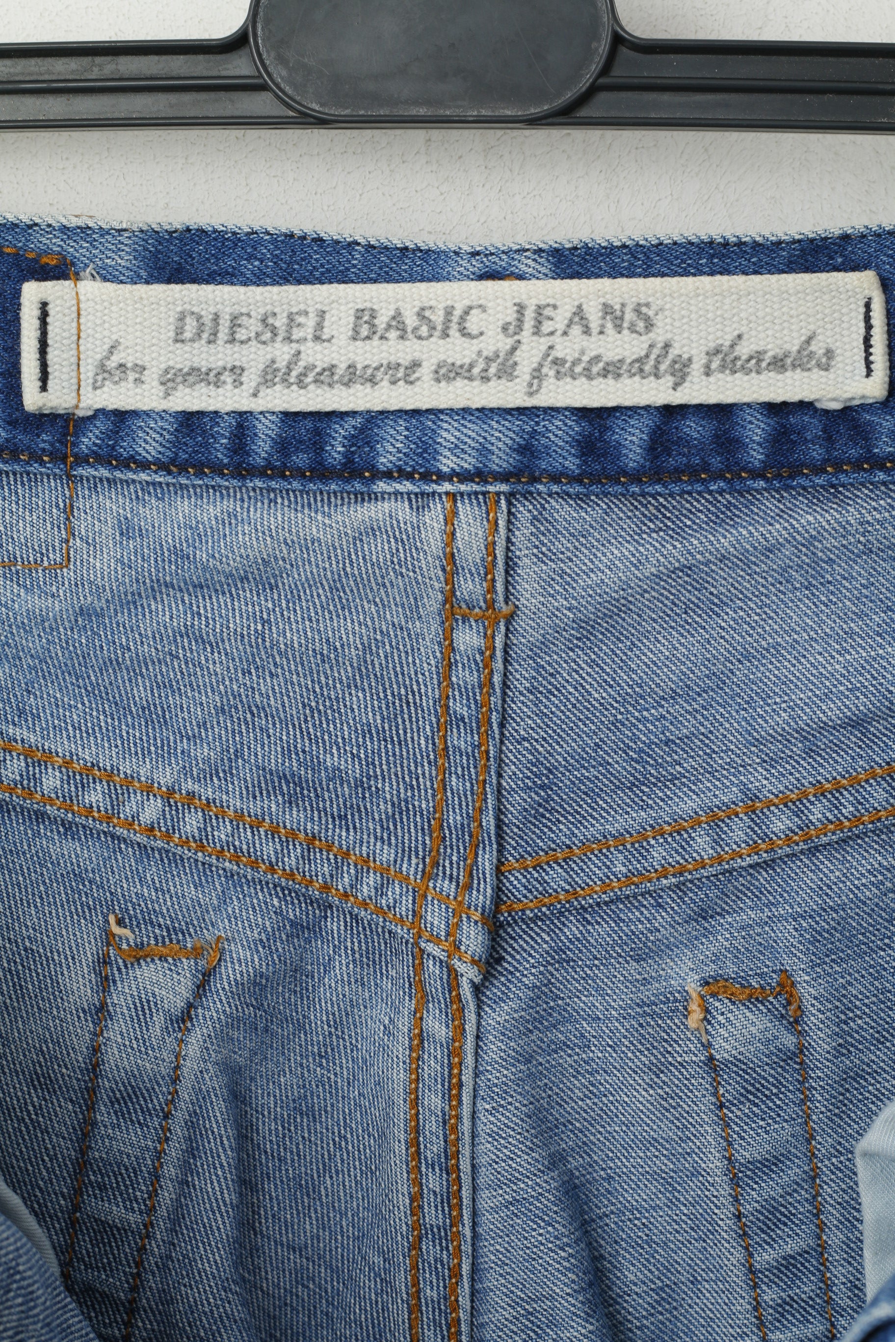 Diesel Pantalon Jeans 31 Bleu Coton Basic Droit Made in Italy Homme