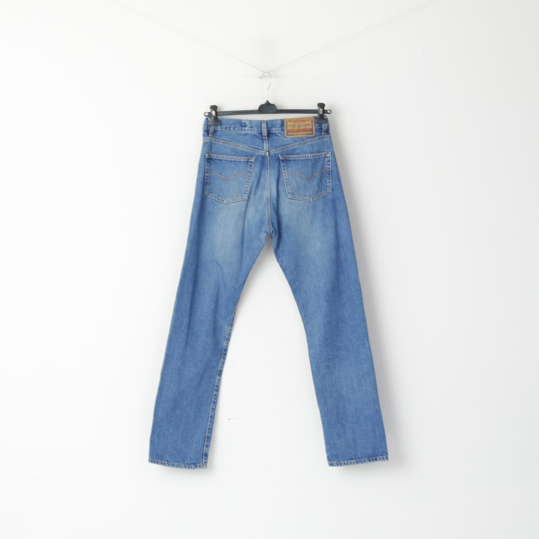 Diesel Pantalon Jeans 31 Bleu Coton Basic Droit Made in Italy Homme