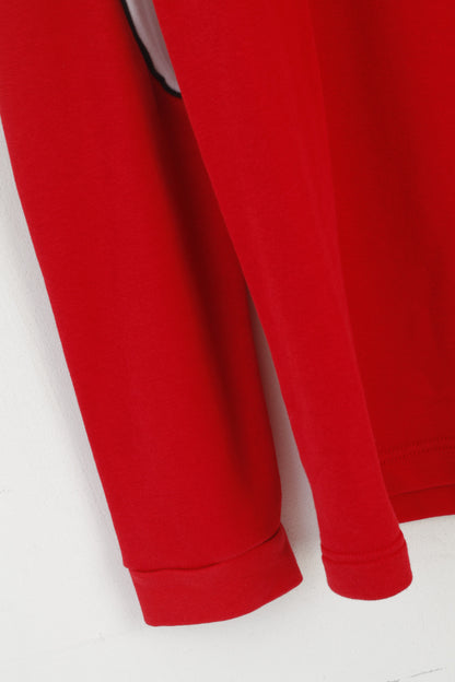 Kempa Men XL Sweatshirt Red Cotton Handball Training Vintage Sportswear Top