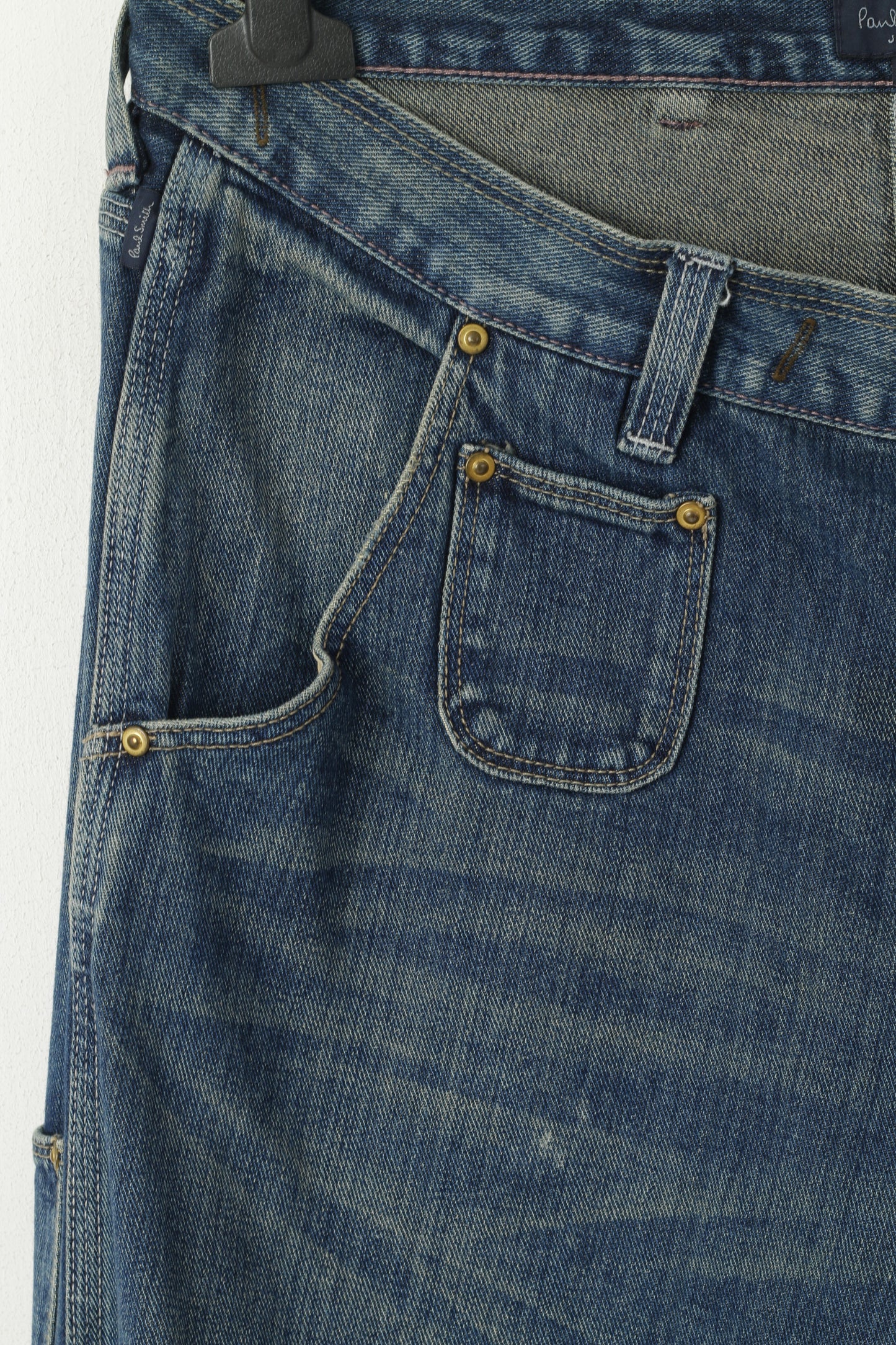 Paul Smith Jeans Homme 34 Pantalon Bleu Marine Denim Coton Jambe Droite Pantalon Classique