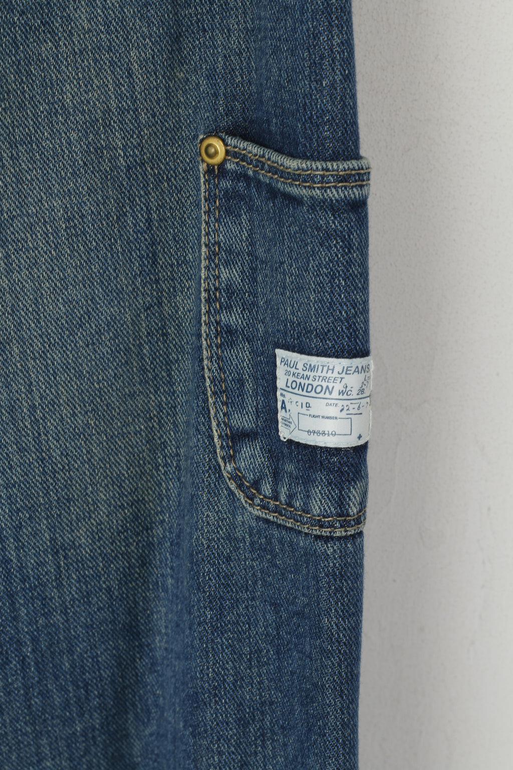 Paul Smith Jeans Homme 34 Pantalon Bleu Marine Denim Coton Jambe Droite Pantalon Classique