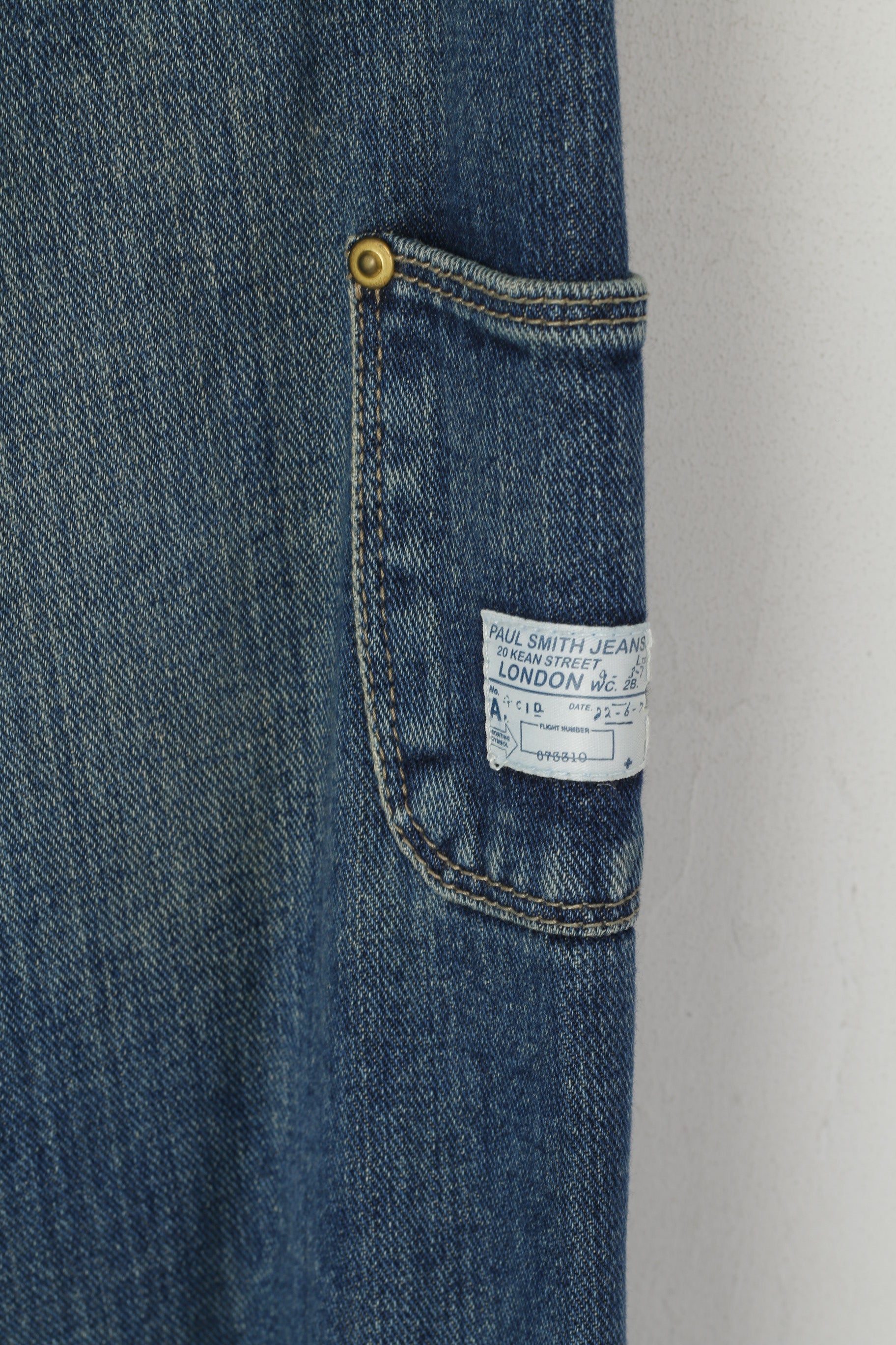 Paul Smith Jeans Homme 34 Pantalon Bleu Marine Denim Coton Jambe Droite Pantalon Classique