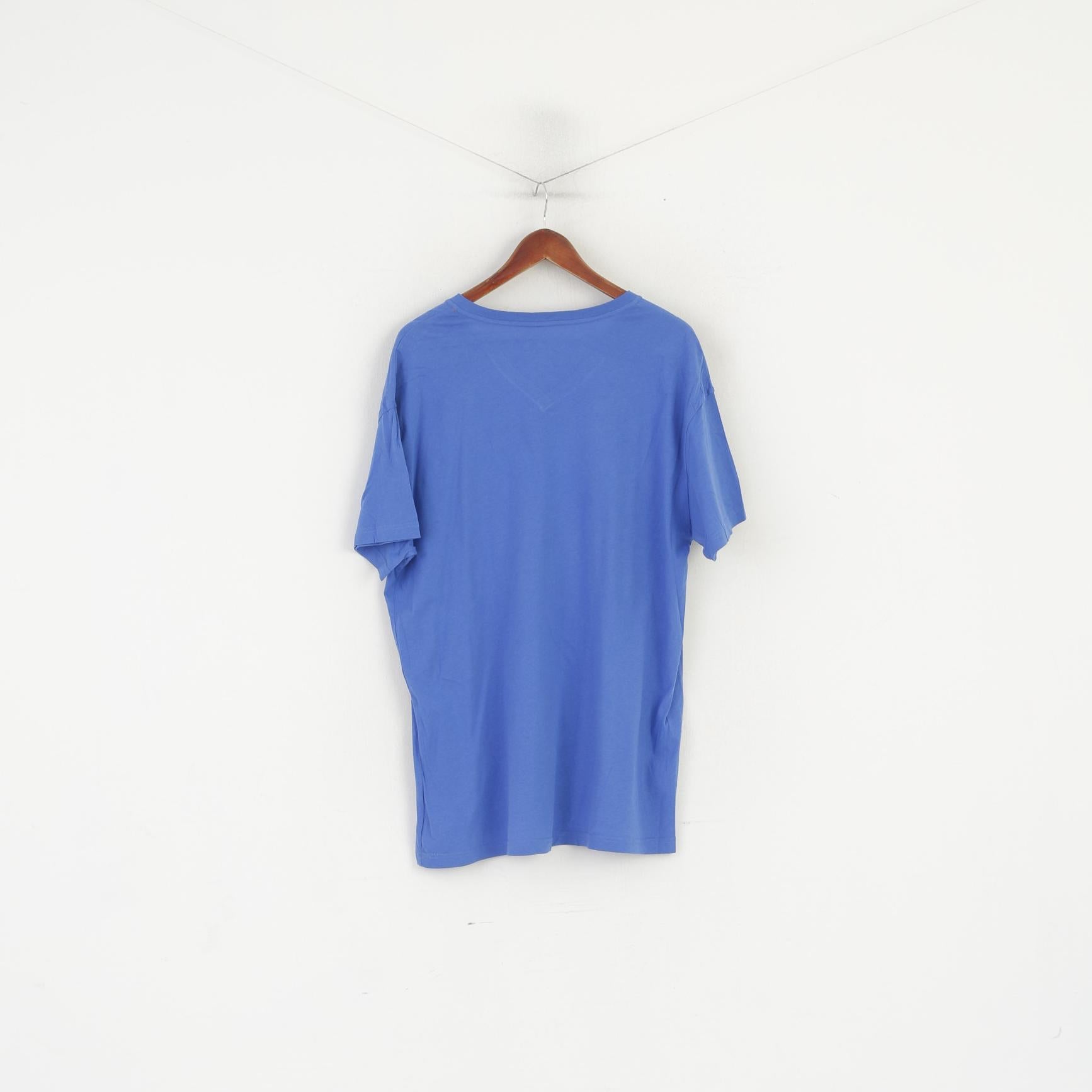 Ralph Lauren Hommes XL Chemise Bleu Coton Doux Qualité Vêtements De Nuit Col En V Top