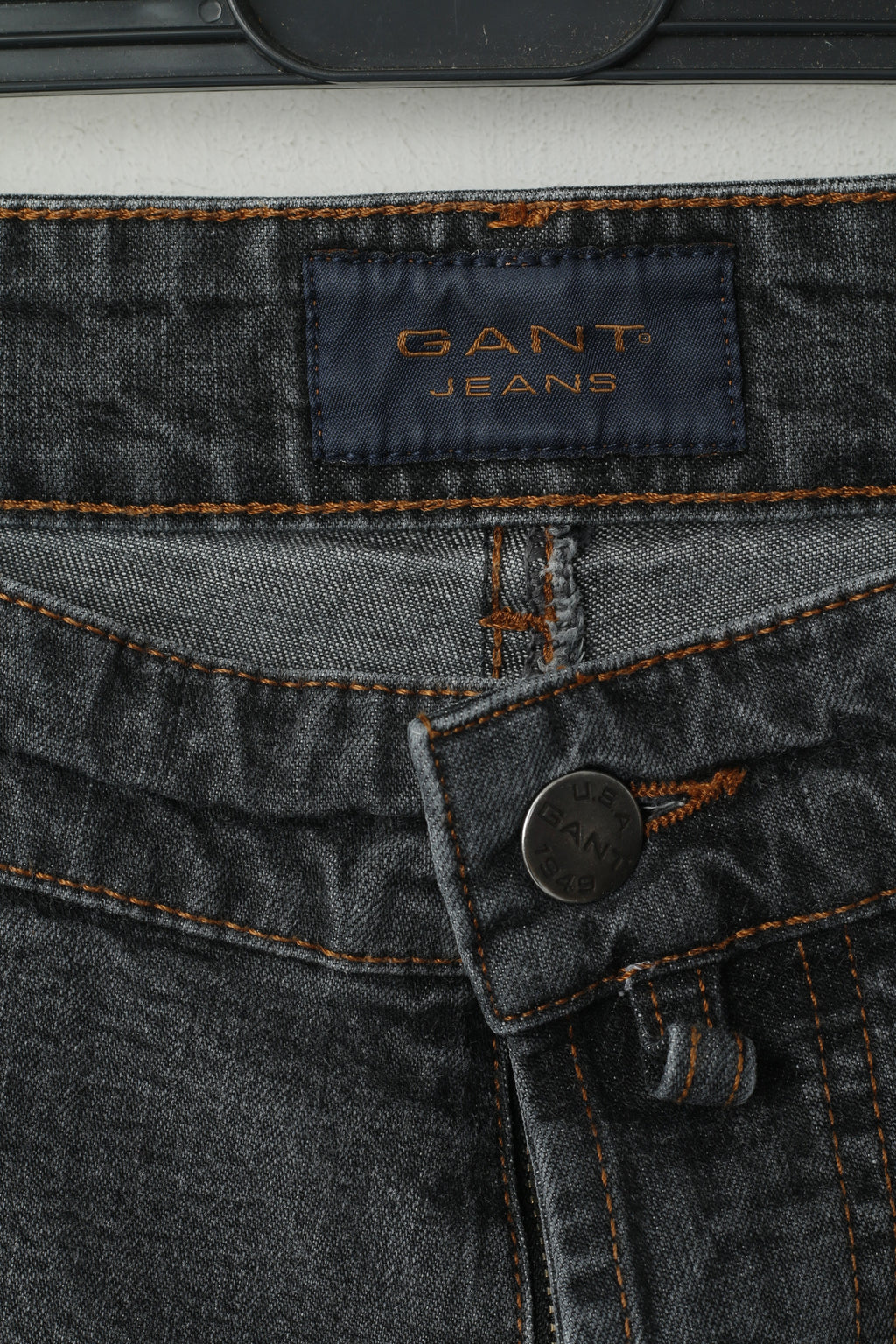 GANT Jeans Men 33 Jeans Trousers Gray Cotton Straight Classic Stretch Pants