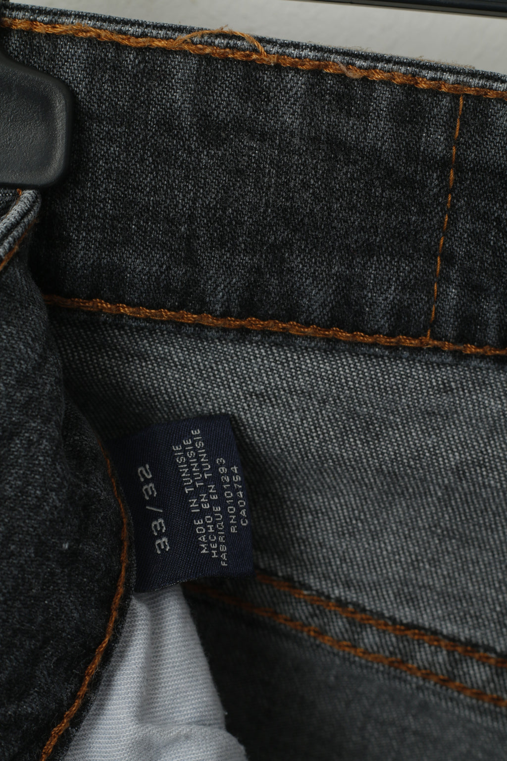 GANT Jeans Men 33 Jeans Trousers Gray Cotton Straight Classic Stretch Pants