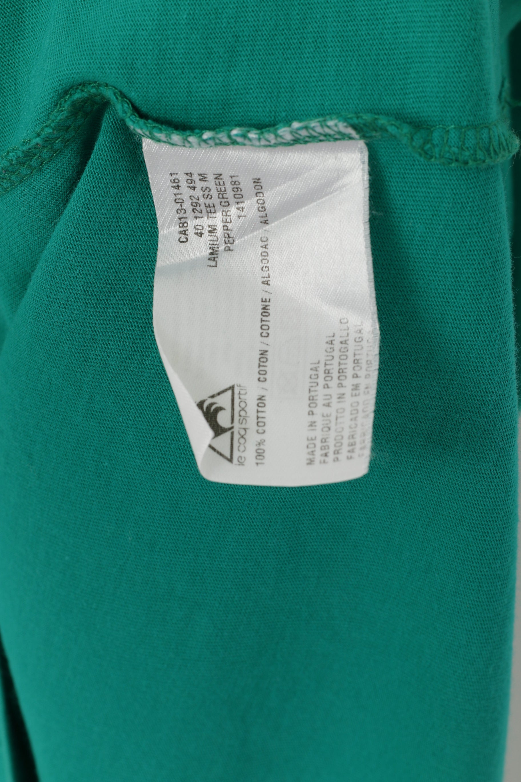 Le Coq Sportif Homme L T-Shirt Vert Coton Football Talent Legend Graphic Top