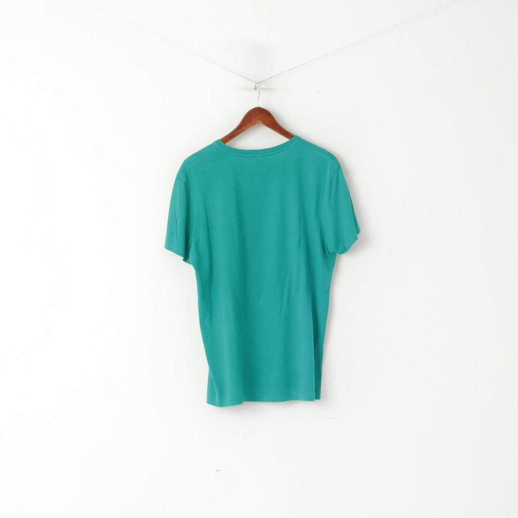Le Coq Sportif Homme L T-Shirt Vert Coton Football Talent Legend Graphic Top