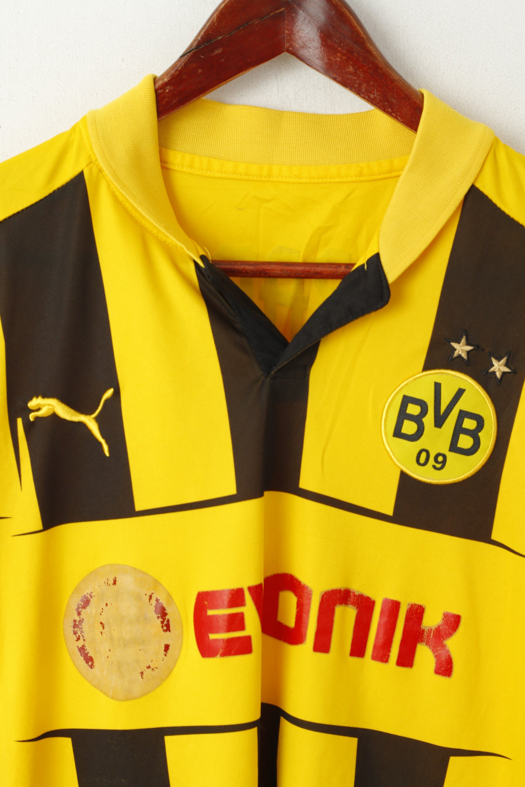 Puma Hommes S Shirt Jaune BVB Dortmund Borussia Football Jersey Crabman #10 Top