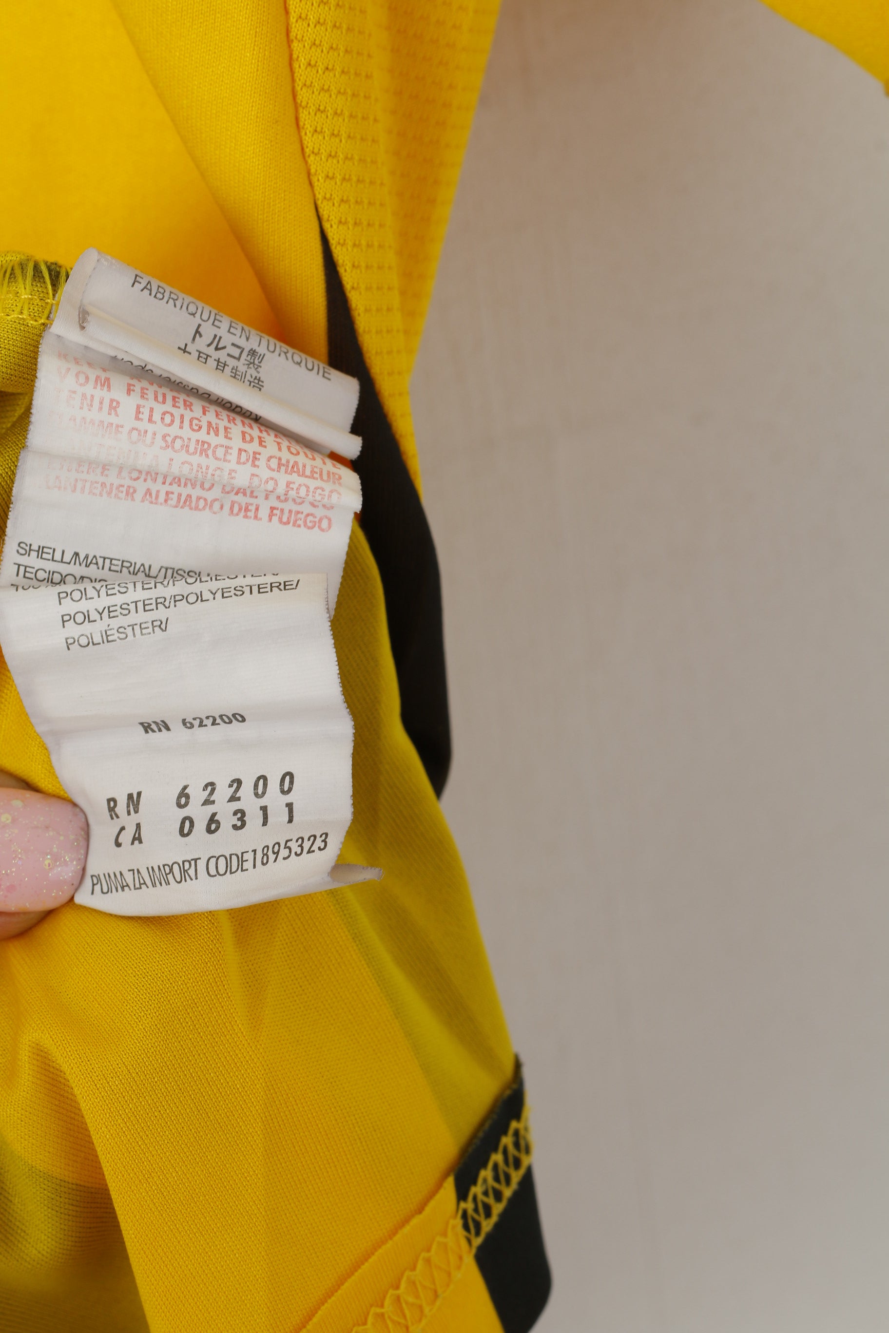 Puma Hommes S Shirt Jaune BVB Dortmund Borussia Football Jersey Crabman #10 Top