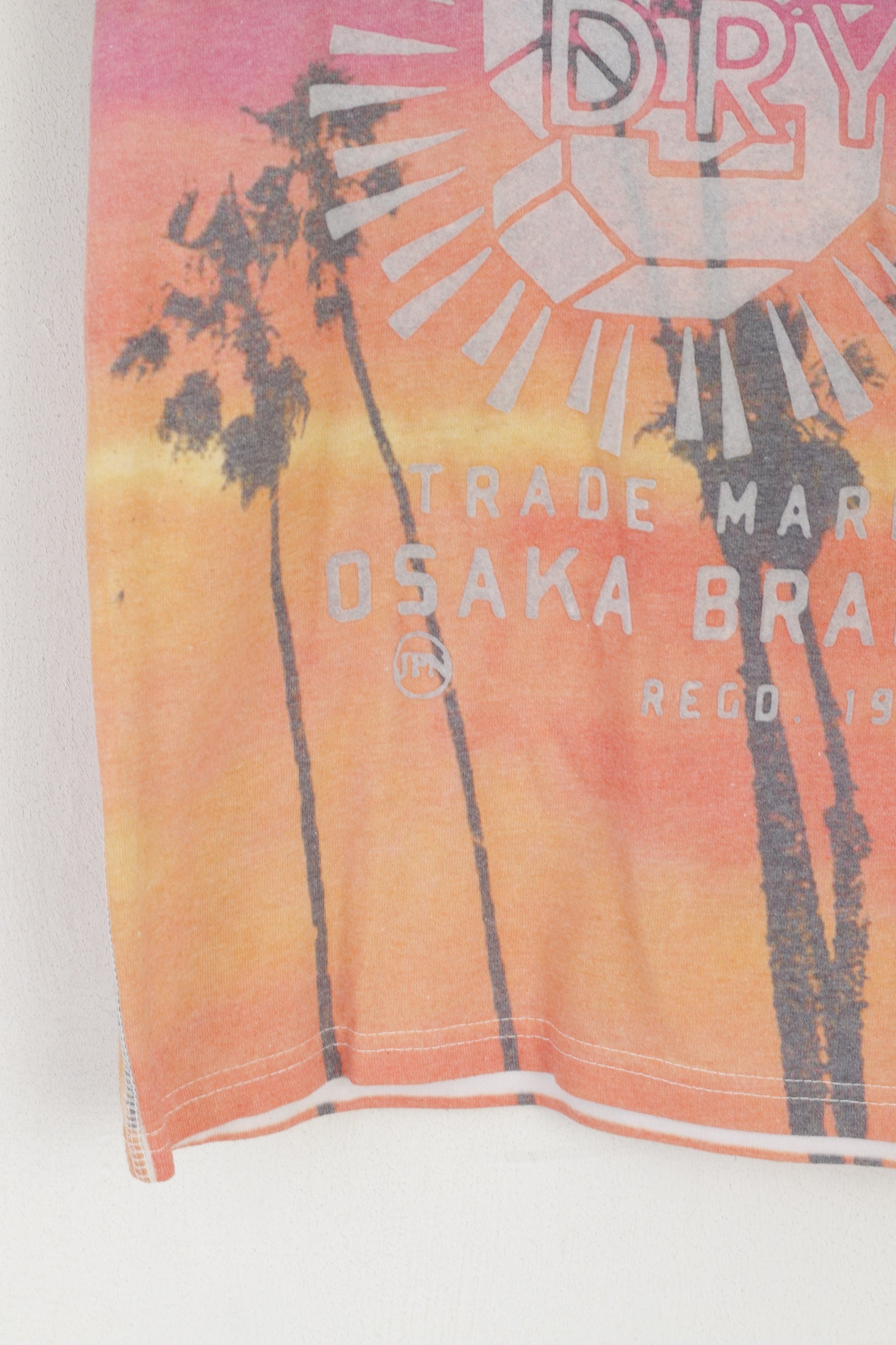 Superdry Homme S Chemise Violet Coton Graphique Summer Palms Crew Neck Top