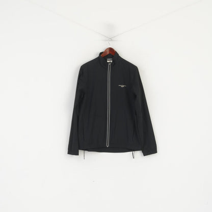 Pro Touch Veste pour Homme Noir Vintage Léger Réfléchissant Full Zip Sportswear Top