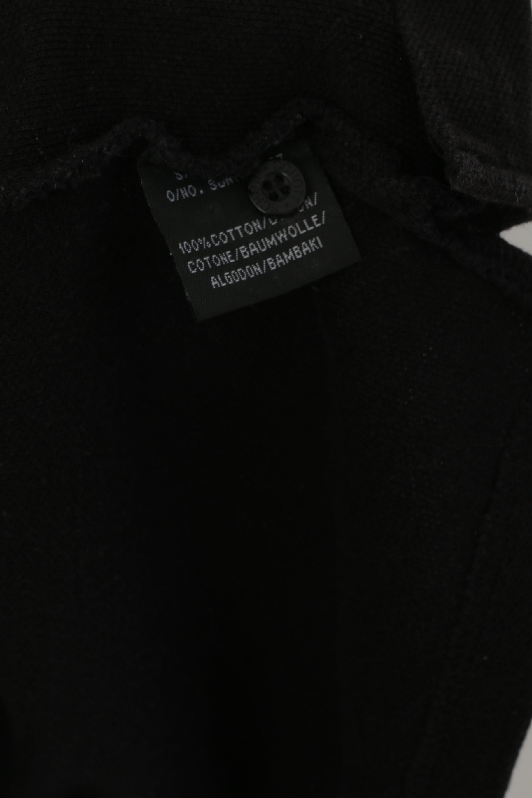 Schott NYC Hommes L Polo Noir Coupe Coton Boutons Détaillés Haut Classique