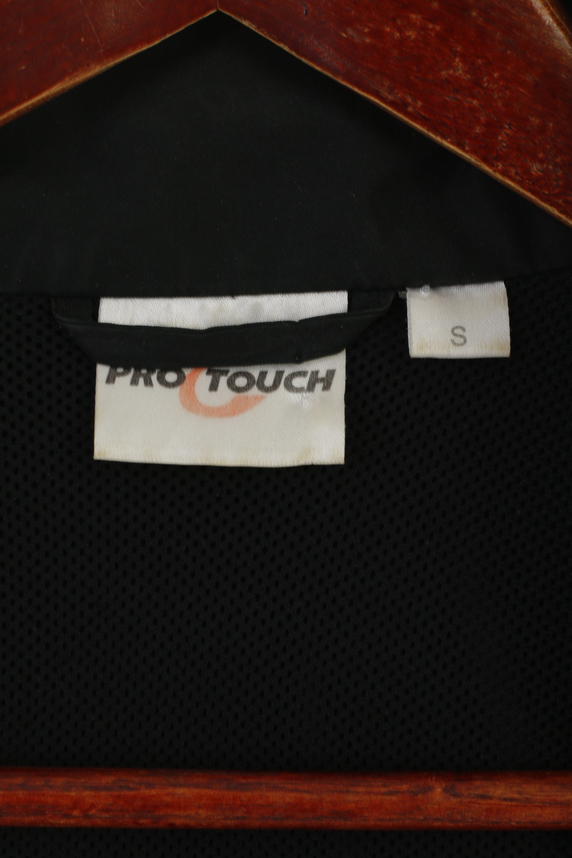 Pro Touch Men S Jacket Black Vintage Lightweight Reflective Full Zip Sportswear Top