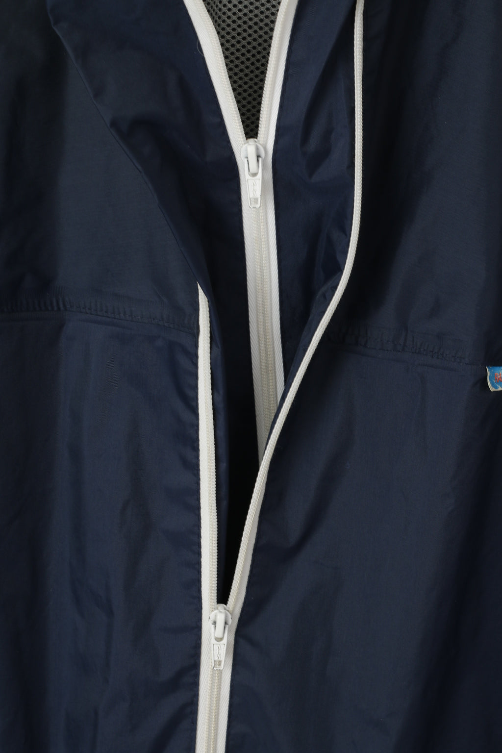 FK Rainmaster Hommes M Veste Marine Nylon Imperméable Fermeture Éclair Complète Vintage Top