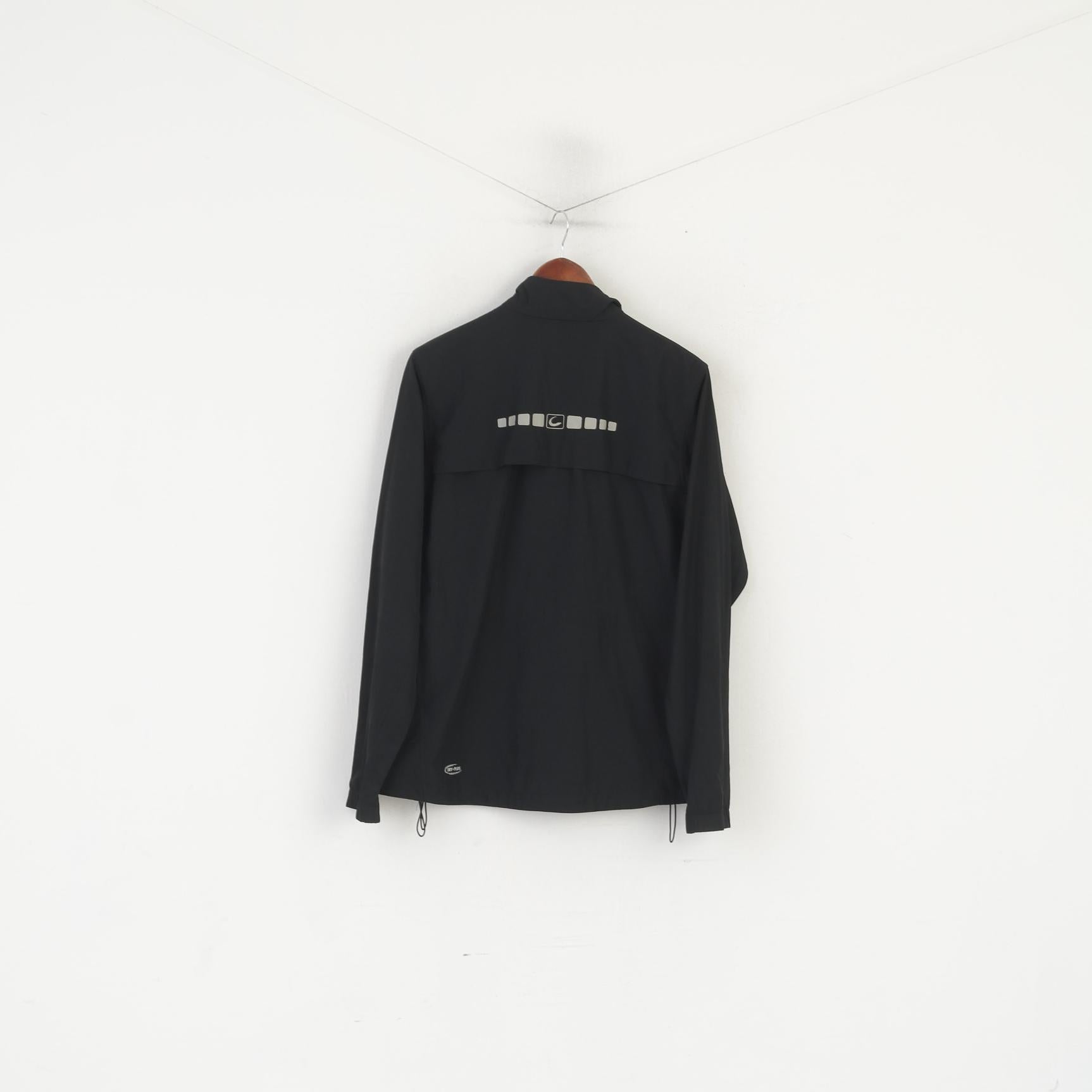 Pro Touch Men S Jacket Black Vintage Lightweight Reflective Full Zip Sportswear Top