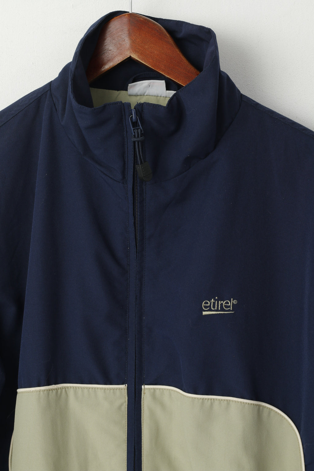 Etirel Men M Jacket Navy Activewear Mesh Lined Sport Lightweight Track Top