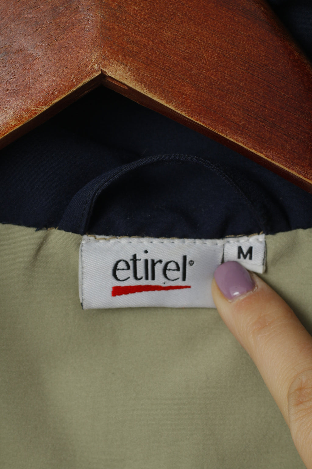 Etirel Men M Jacket Navy Activewear Mesh Lined Sport Lightweight Track Top