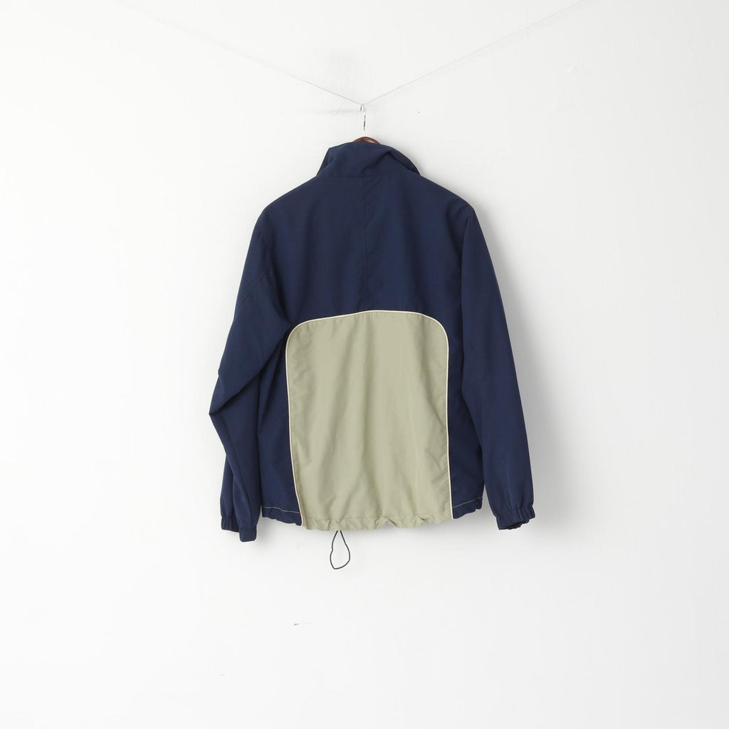 Etirel Men M Jacket Navy Activewear Mesh Lined Sport Lightweight Track Top