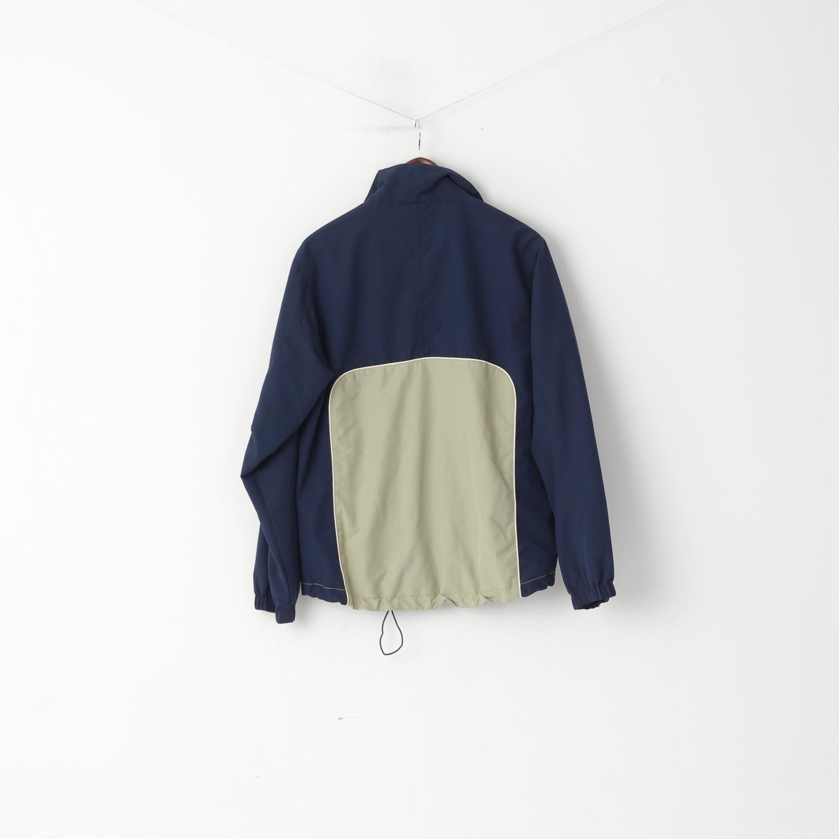 Etirel Men M Jacket Navy Activewear Mesh Lined Sport Lightweight Track Top