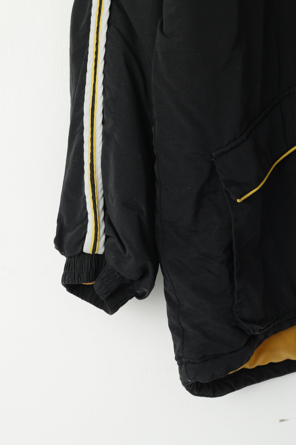 Giacca Puma da uomo XXL in nylon nero, impermeabile, imbottita, con cerniera intera, top casual