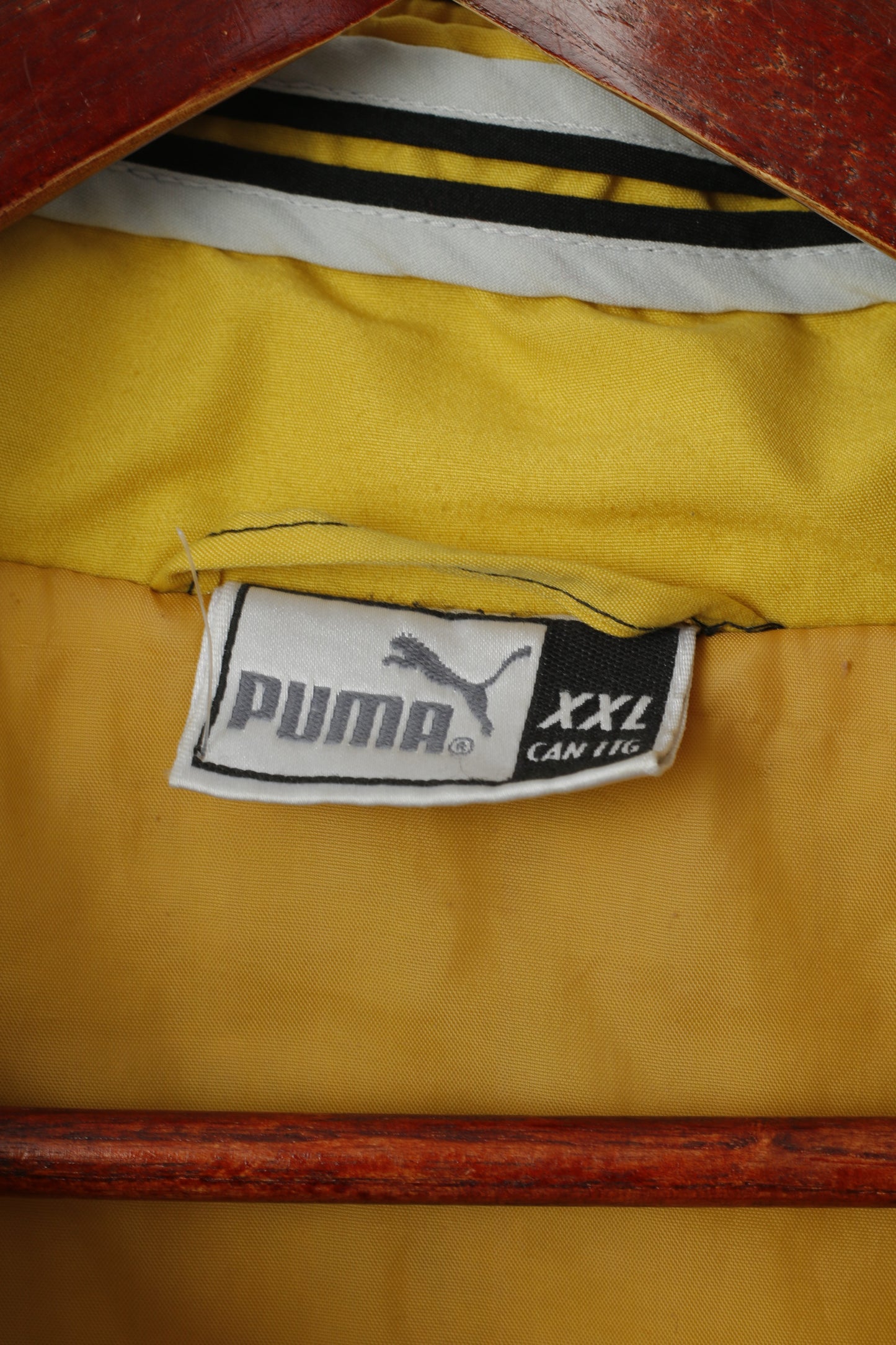 Puma Men XXL Jacket Black Nylon Waterproof Padded Full Zipper Casual Top