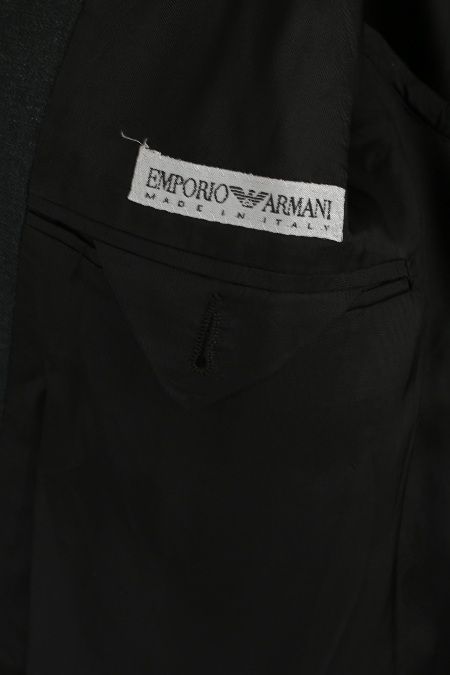 Emporio Armani Uomo 54 44 Blazer Antracite Giacca Vintage Monopetto Made in Italy