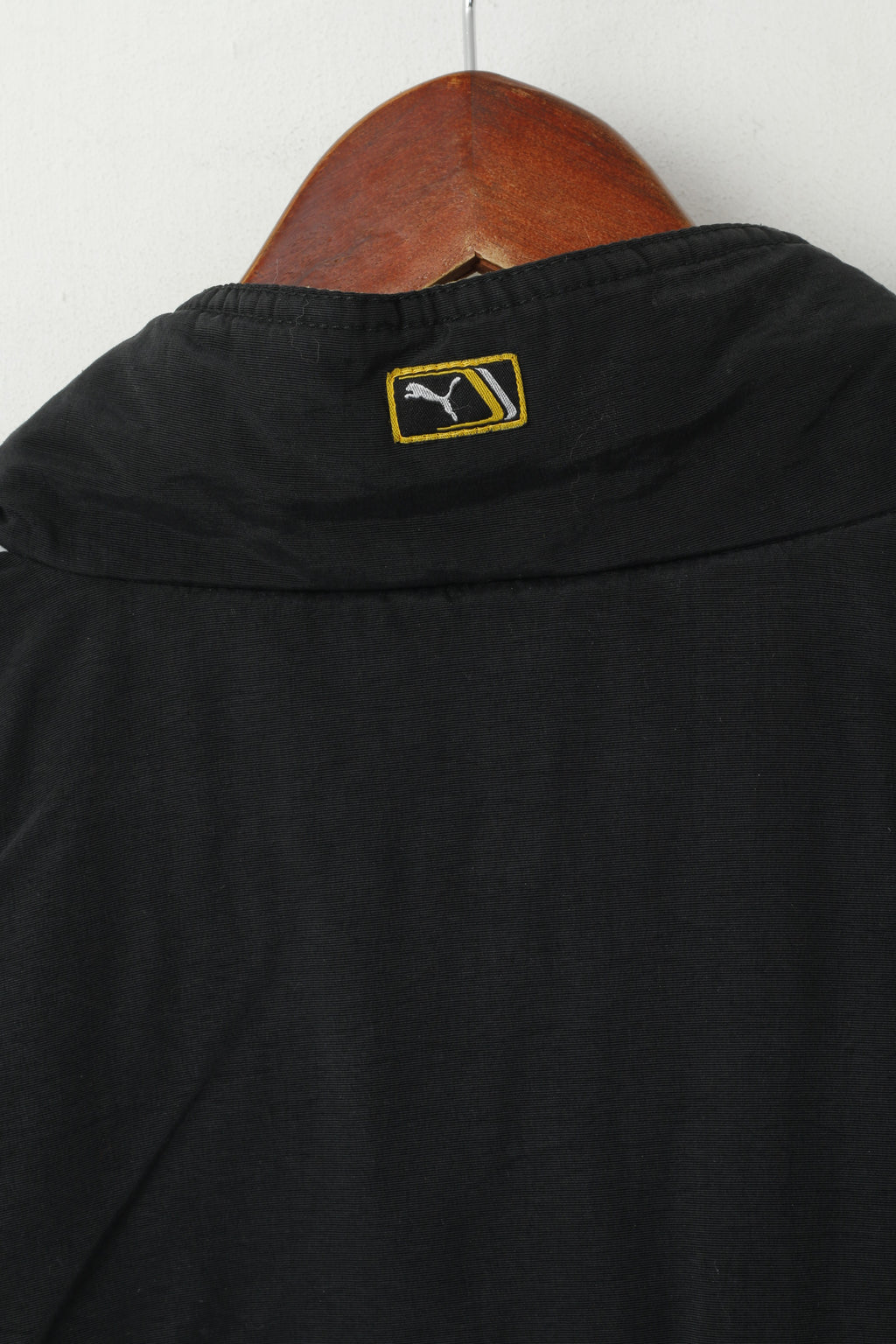 Giacca Puma da uomo XXL in nylon nero, impermeabile, imbottita, con cerniera intera, top casual