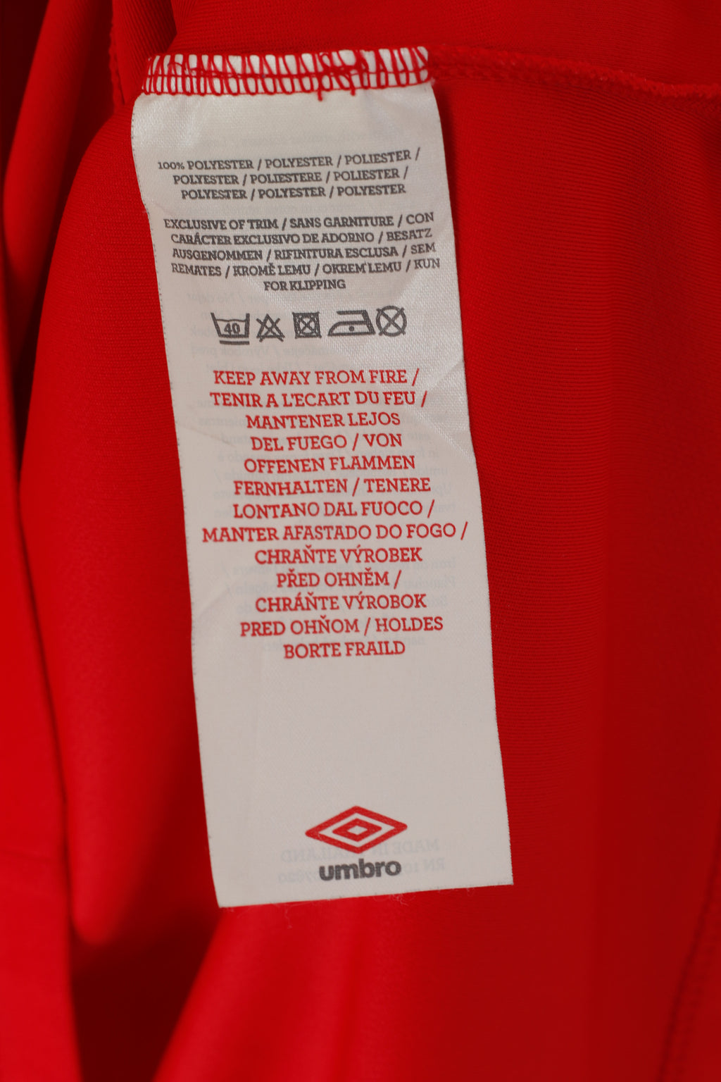 Maglia Umbro da uomo L rossa AFC Sunderland Football Club Sportswear Jersey Top