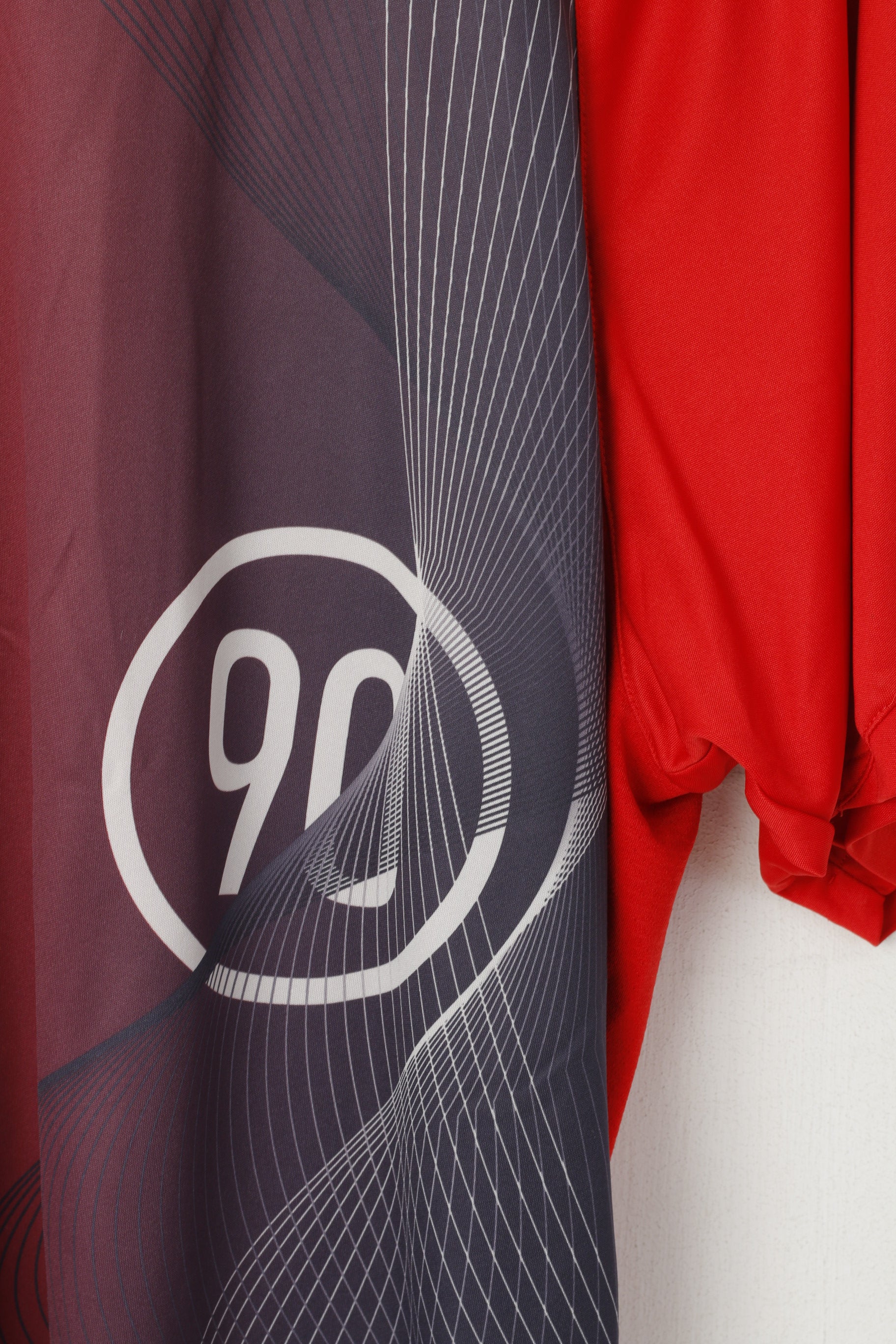 Nike Homme L Chemise Rouge Football Activewear 90 Vintage Sport Training Jersey Top