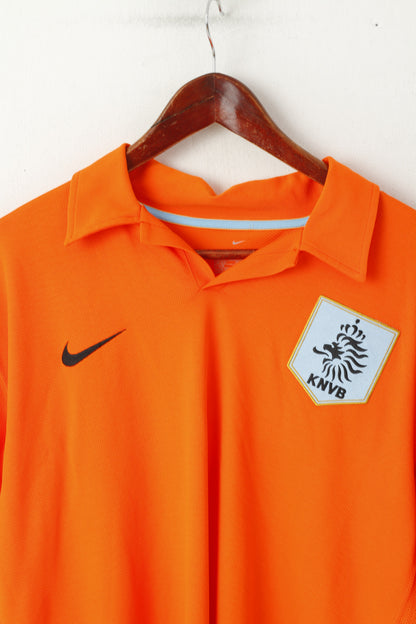 Nike Homme XL Polo Orange Fluo KNVB Koninklijke Nederland #10 VD VAART Haut