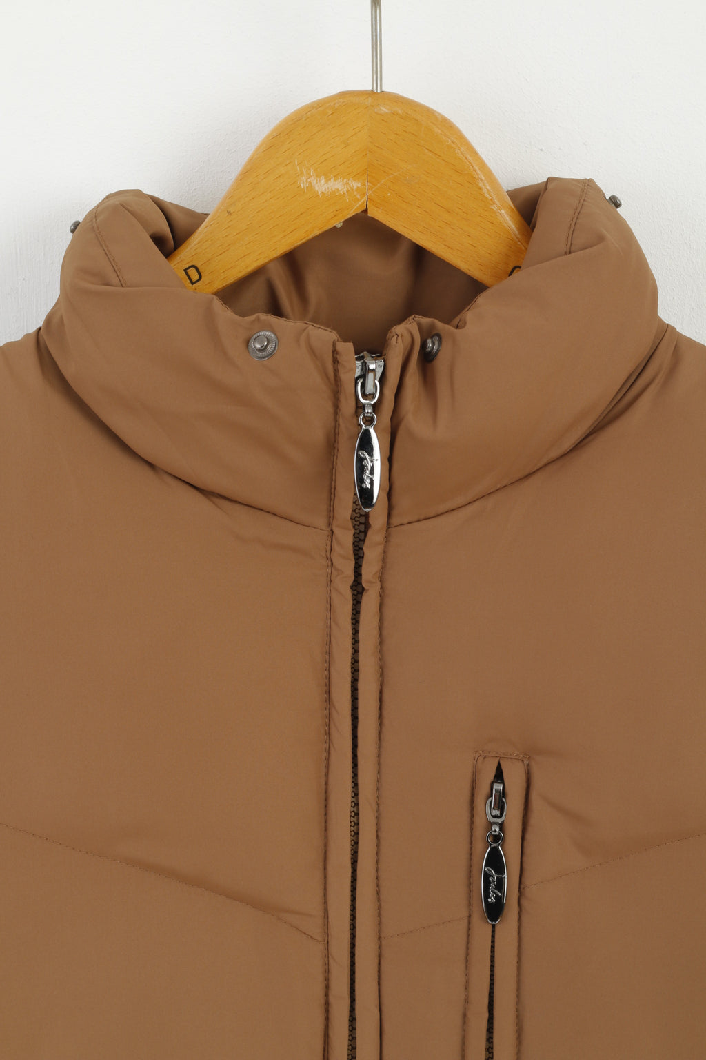 Nuovo Joules Donna 10 S Gilet Gilet Marrone Smanicato con cerniera intera Baltic Top