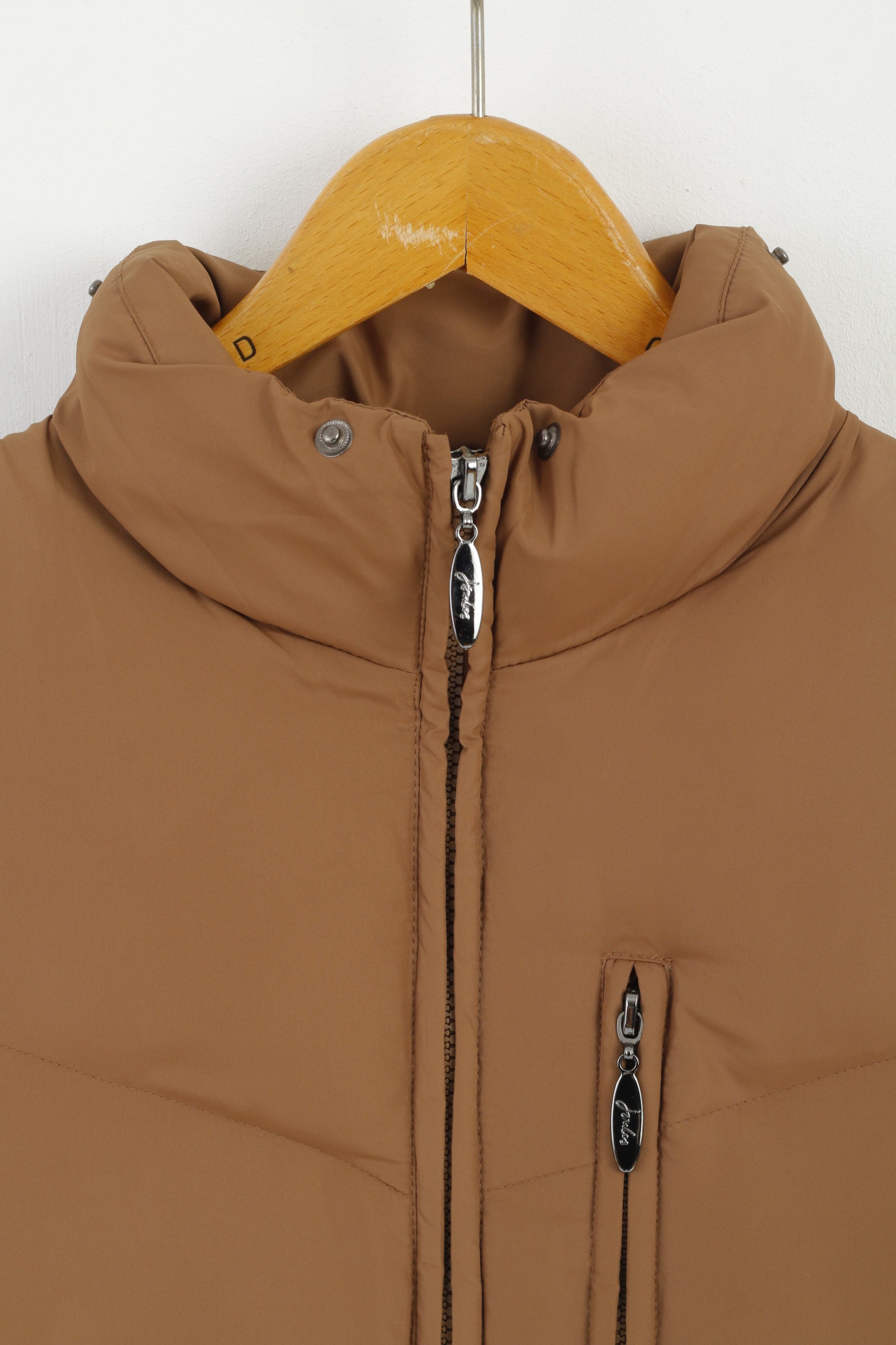 Nuovo Joules Donna 10 S Gilet Gilet Marrone Smanicato con cerniera intera Baltic Top