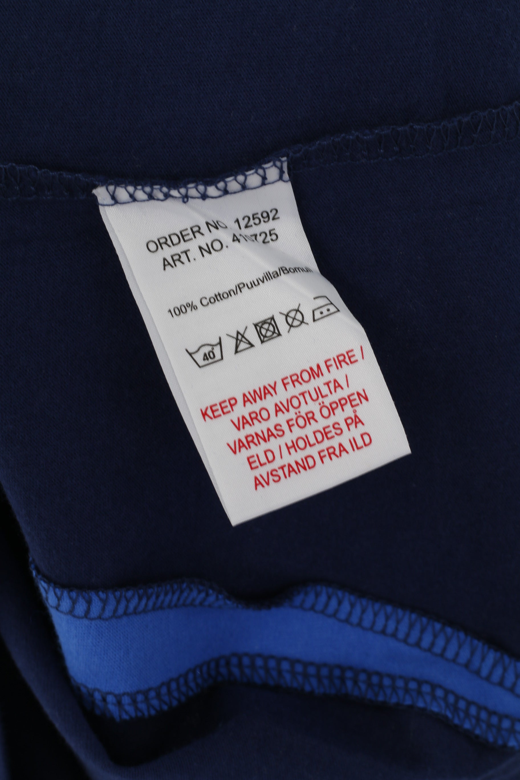 New Umbro Men M T-Shirt Blue Cotton Fair Play Football Sportswear Top