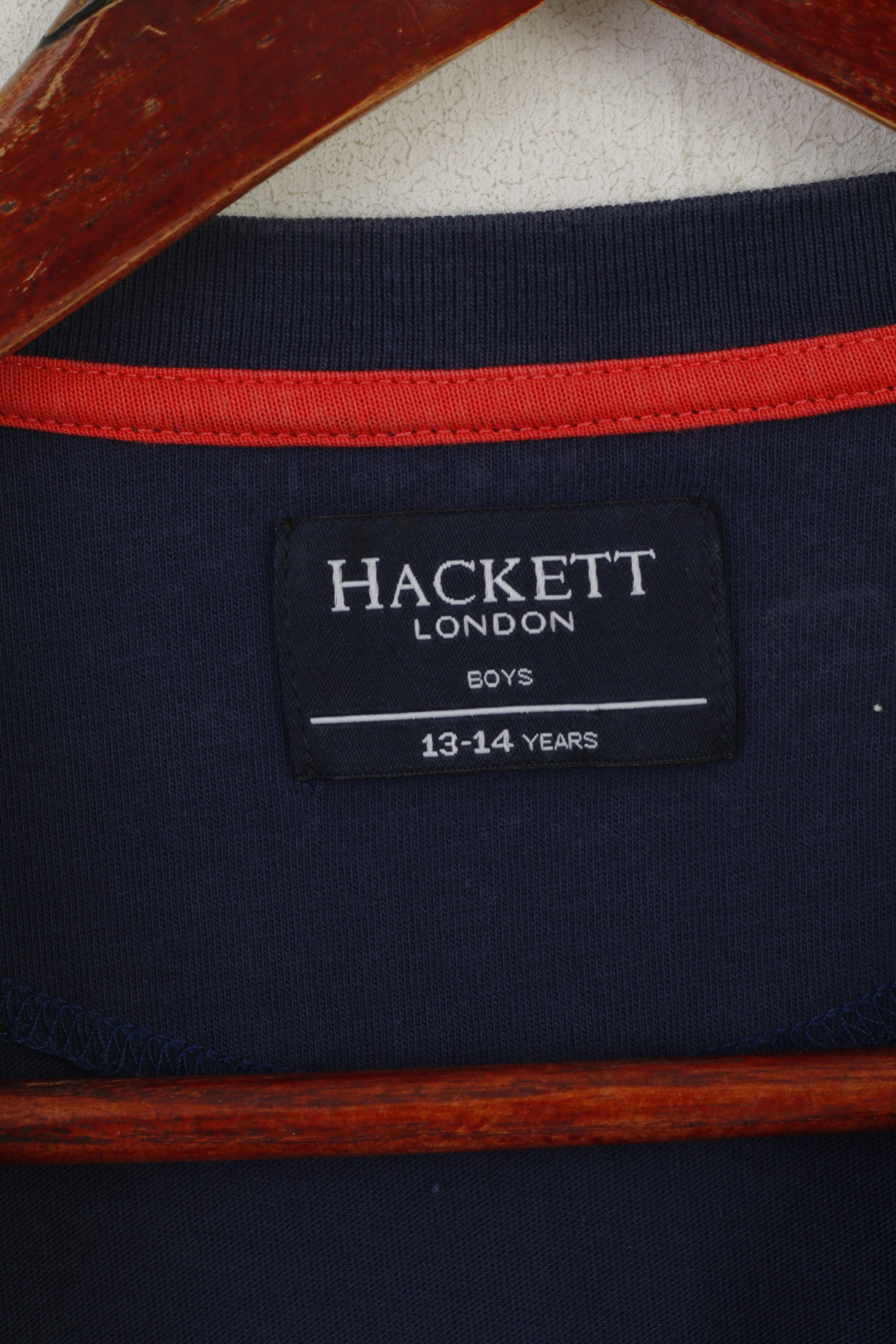 Hackett London Youth 13/14 Age Shirt Blue Cotton Surf Crew Neck Classic Top