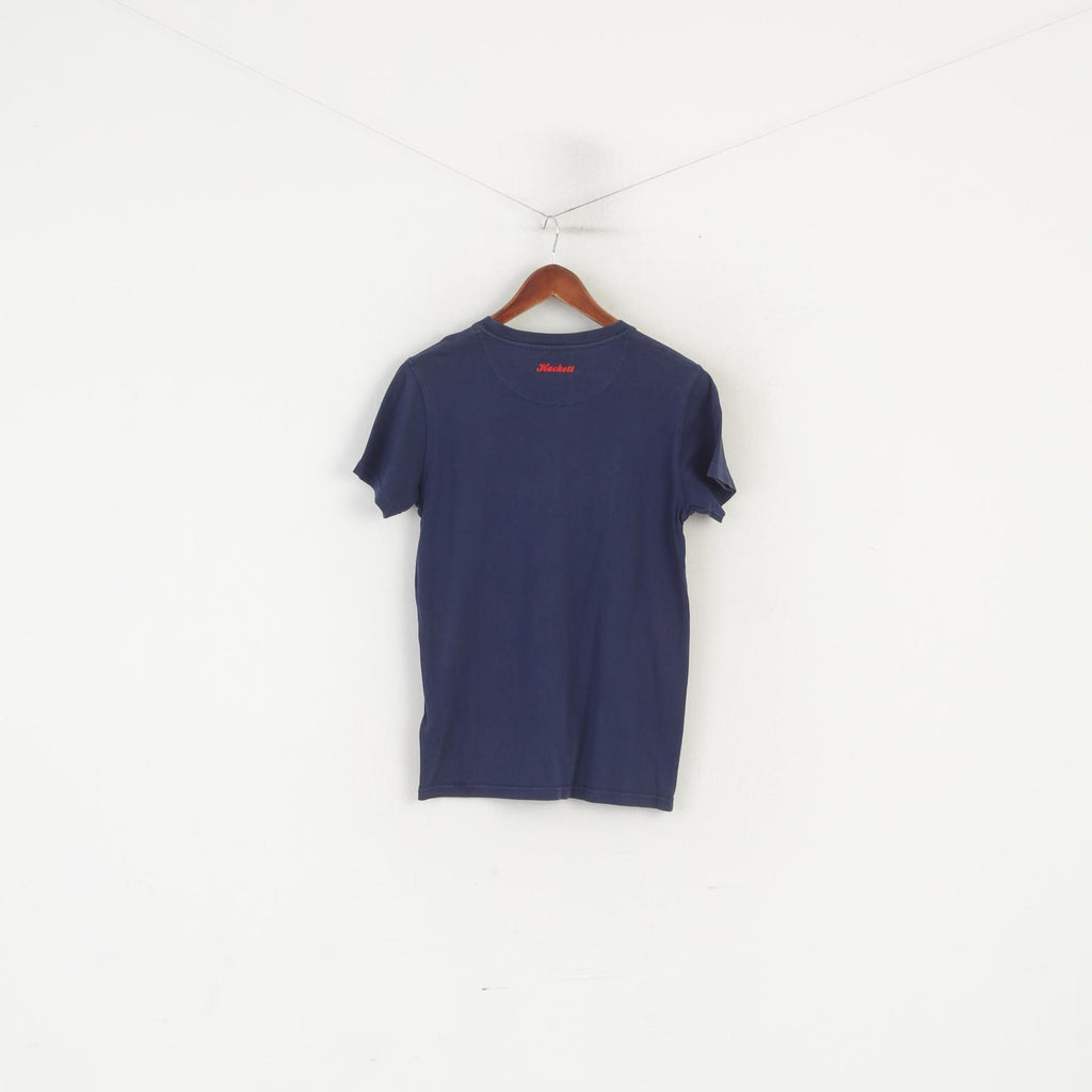 Hackett London Youth 13/14 Age Shirt Blue Cotton Surf Crew Neck Classic Top