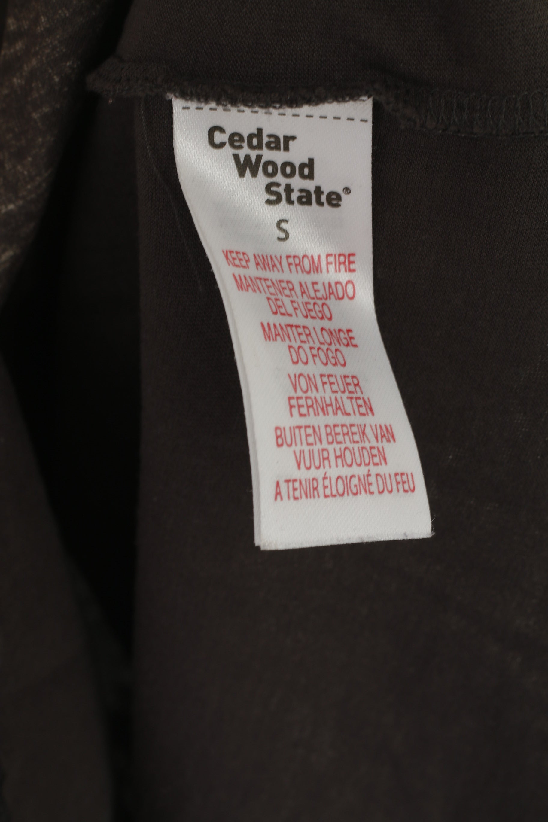 Cedar Wood State – chemise en coton gris foncé pour hommes, haut graphique Rio De Janeiro