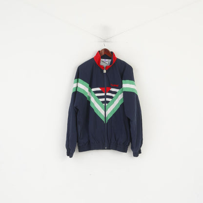 Hummel Giacca bomber da uomo 8 XXL Navy Vintage anni '90 con cerniera intera Top sportivo