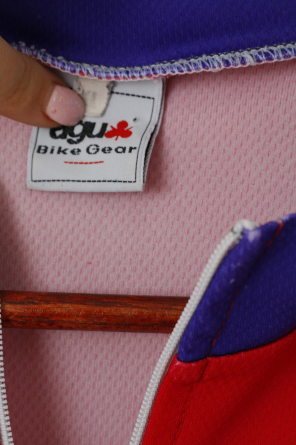 AGU Bike Gear Chemise de cyclisme XL pour homme Rouge Violet Vintage Made in Italy Volendam Top