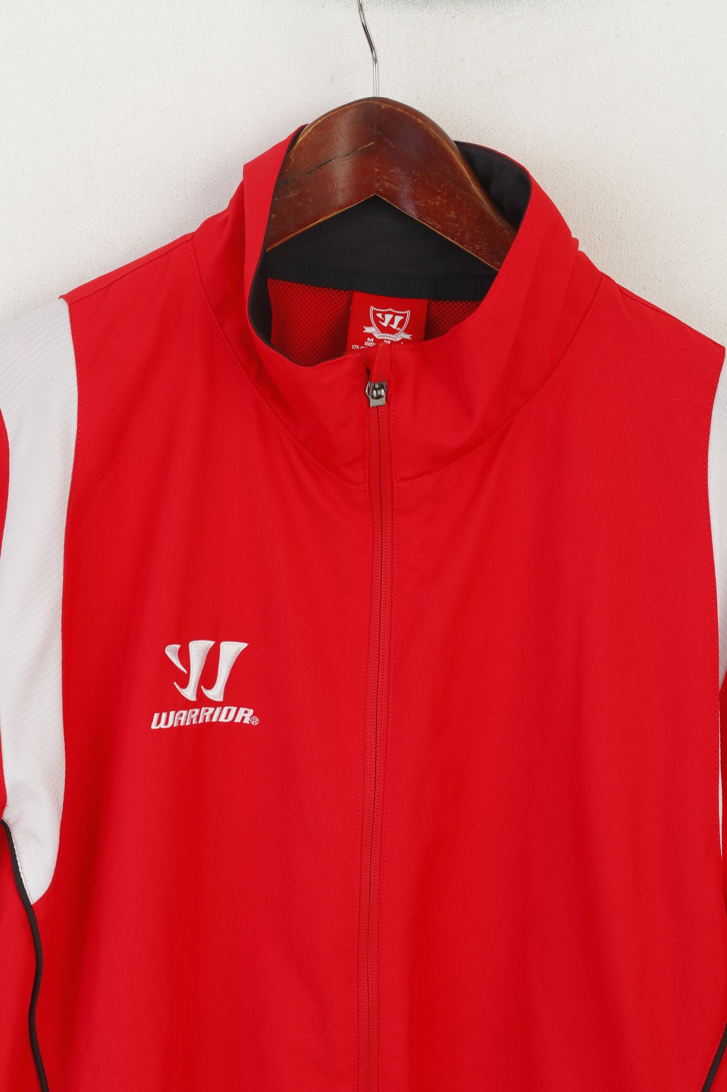 Warrior Men M Jacket Rouge Léger Fermeture Éclair Complète Sportswear Armé et Unstoppable Top