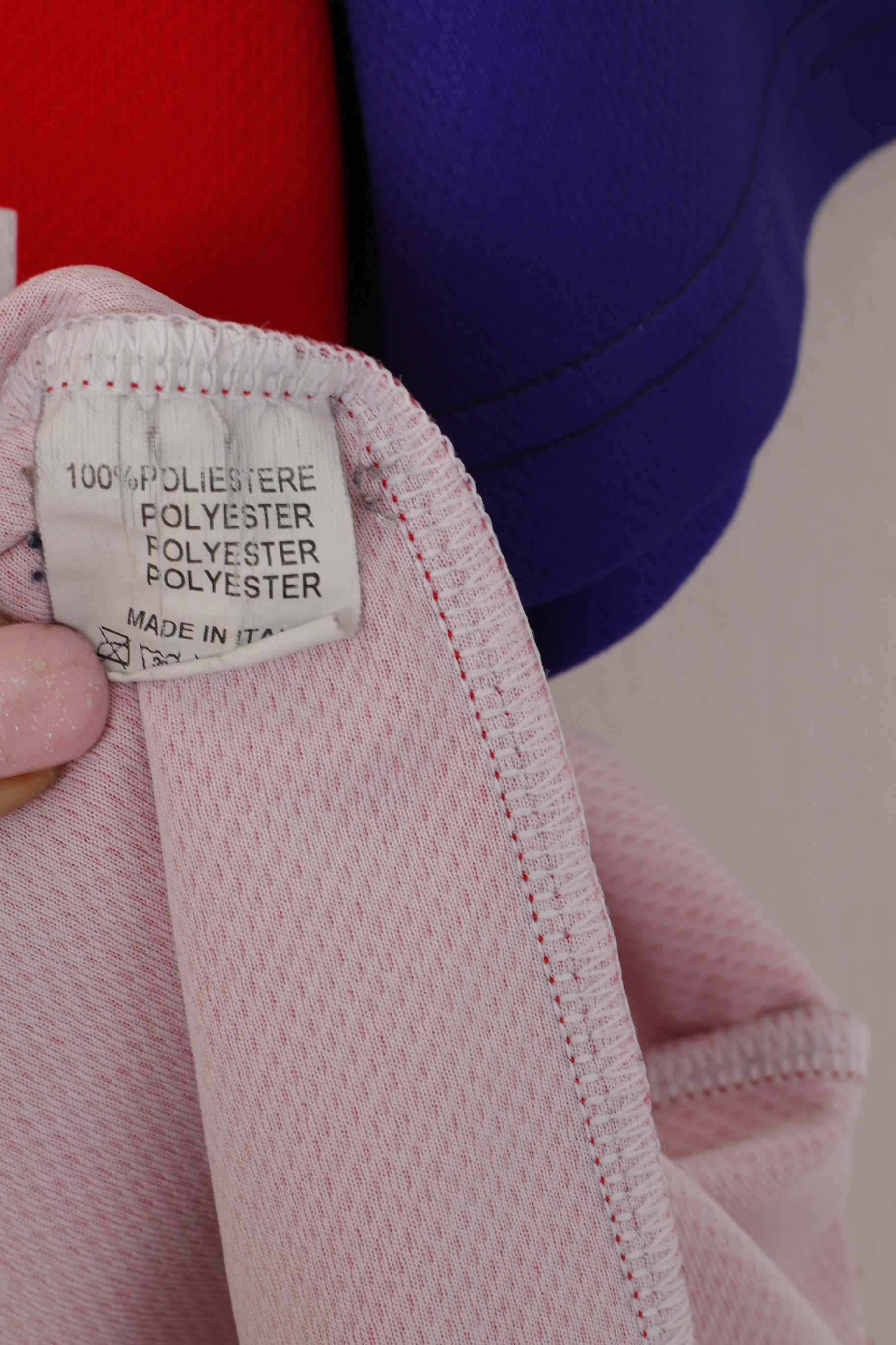 AGU Bike Gear Chemise de cyclisme XL pour homme Rouge Violet Vintage Made in Italy Volendam Top