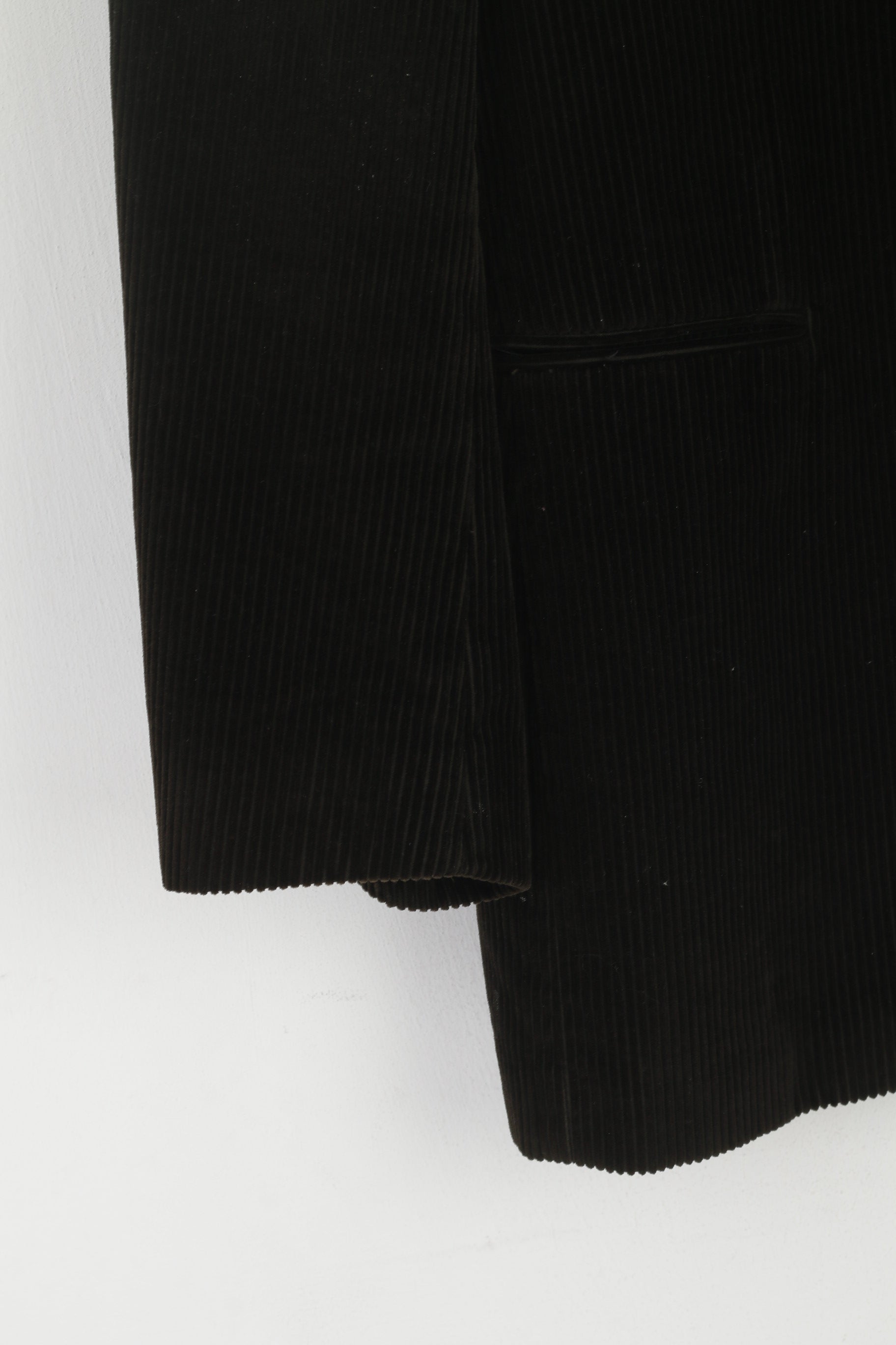 Hugo Boss Men 50 40 Blazer Dark Green Corduroy Cotton Vintage Single Breasted Jacket