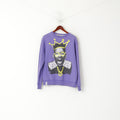 Projekts $ Men L Sweatshirt Purple Cotton Dollars Make Dreams NYC Blouse Top