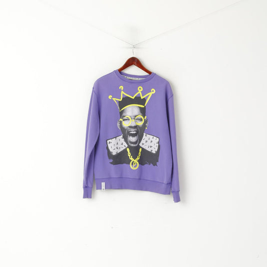 Projekts $ Men L Sweatshirt Purple Cotton Dollars Make Dreams NYC Blouse Top