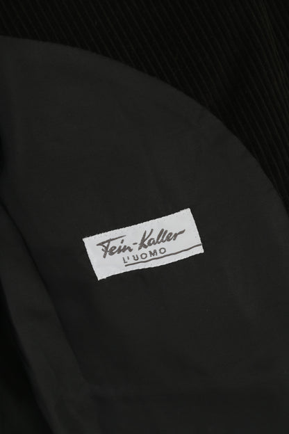 Hugo Boss Uomo 50 40 Blazer Giacca monopetto vintage in cotone di velluto a coste verde scuro