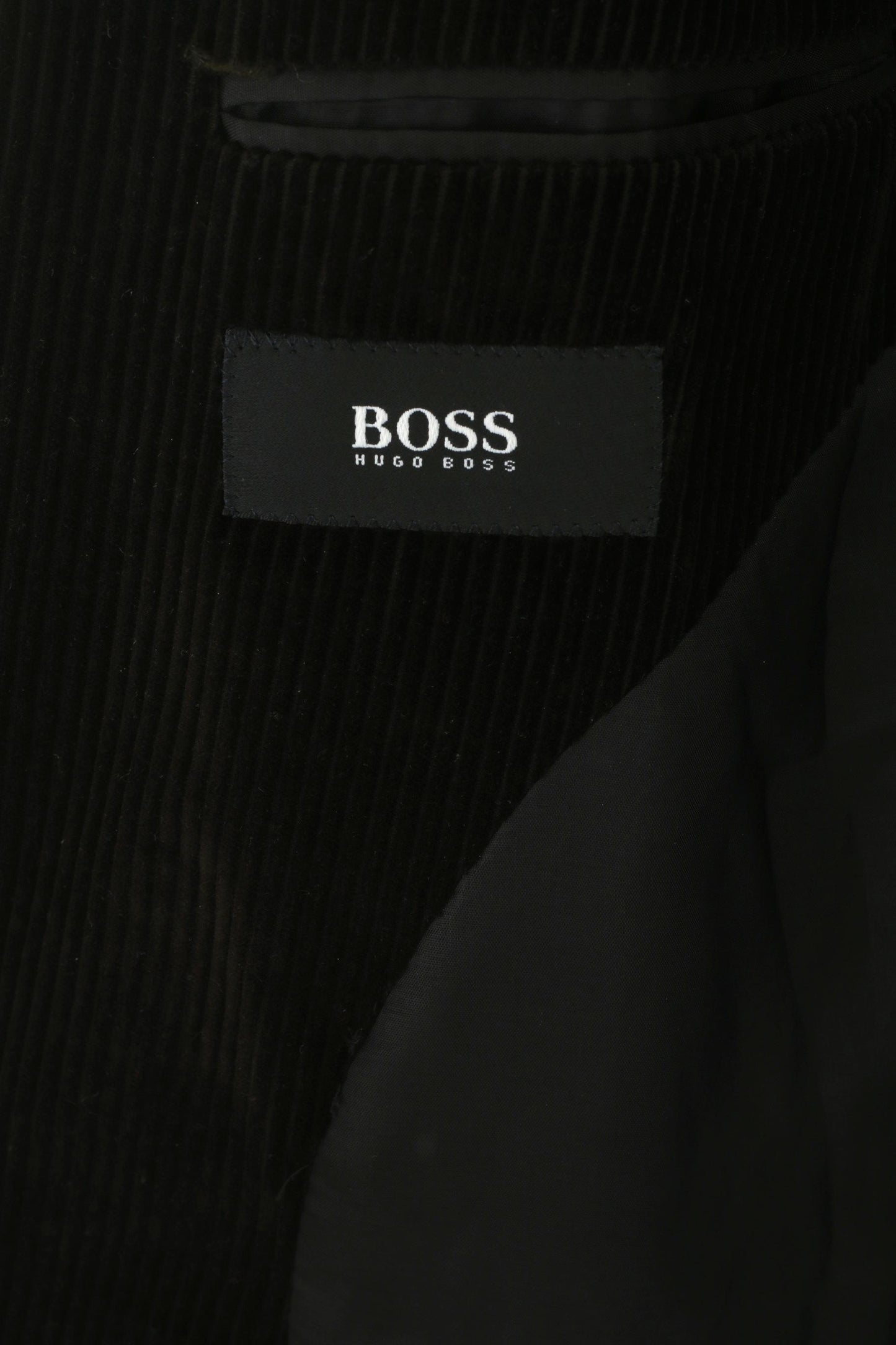 Hugo Boss Uomo 50 40 Blazer Giacca monopetto vintage in cotone di velluto a coste verde scuro